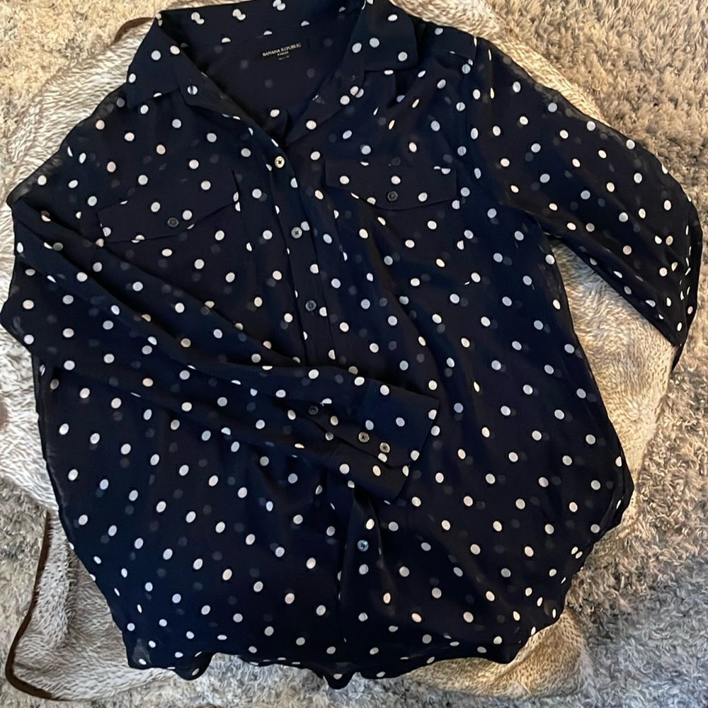 Banana Republic two blouses size L blue women’s